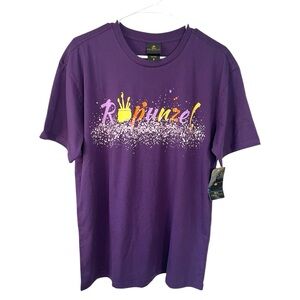 Disney Tangled Rapunzel Purple Paint Splatter Short Sleeve Tshirt Size M